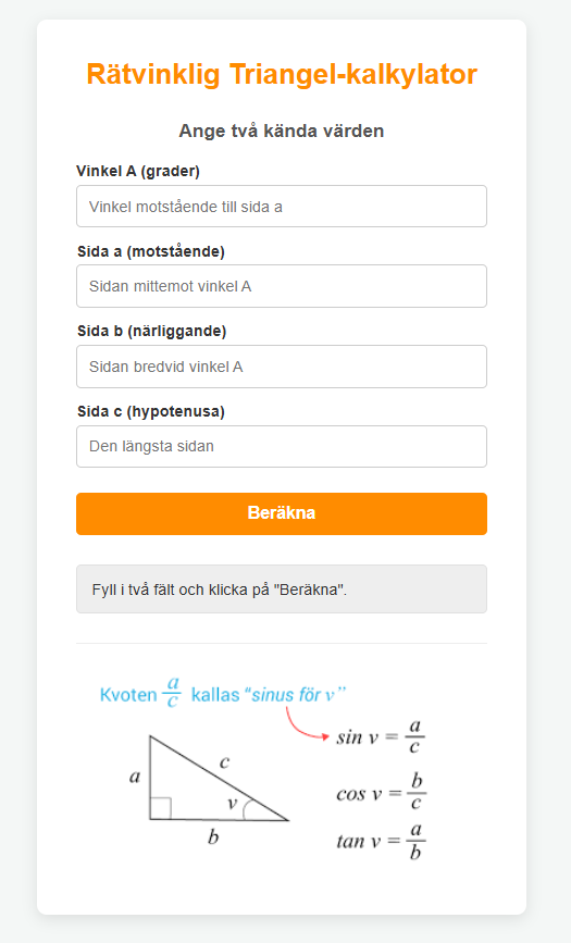 Triangelkalkylator